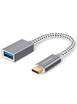 CableCreation Adaptateur USB C mâle vers USB A Femelle 0,15 m, USB3.1 USB A Femelle vers USB C Adaptateur OTG 5 Gbit/s pour MacBook Pro Air XPS 13 15 S21 S20 S10, etc
