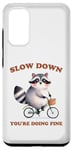 Coque pour Galaxy S20 Raccoon Slow Down Relax Breathe Self Care You're Ok Vélo