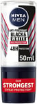 NIVEA MEN Black & White Max Protection Roll-On (50ml), Men's Deodorant with 0% 