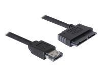 DeLOCK Power Over eSATA-kabel - Power Over eSATA-kabel - Micro SATA (hona) till 11-stifts USB/eSATA (5 V) (hane) - 1 m