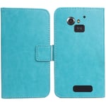 Lankashi PU Flip Leather Case For Doro 5516/5517 2.4" Wallet Folder Folio Cover Skin Protection Protector Shell Book-Style (Blue)