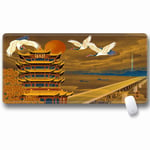 Musemåtte - Non-Slip - Printet design - Str. 30x60 cm. - Wuhan tempel