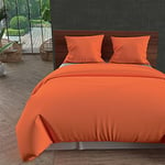 Soleil d'ocre, Leo Jeté de lit, Microfibre, Corail, 240x260 cm, Orange