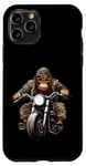 Coque pour iPhone 11 Pro singe moto / motard singe