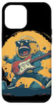 Coque pour iPhone 14 Pro Max Guitare à bascule avec pomme de terre et lunettes de soleil