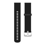 Beilaishi 18mm Texture Silicone Wrist Strap Watch Band for Fossil Female Sport/Charter HR/Gen 4 Q Venture HR (Black) replacement watchbands (Color : Black)