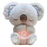 Lugnande Stitch plyschleksak, Stitch för ångestlindring, rytmisk andningsrörelse för sovande barn och vuxna Light grey koala