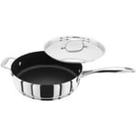Stellar 7000 24cm Saute Pan with Lid Induction Ready 10 Year Non-Stick Guarantee