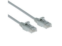 ACT Grey 0.15 meter LSZH U/UTP CAT6 datacenter slimline patch cable snagless with RJ45 connectors