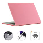 Macbook Air 15 (2023) - ENKAY cover til front og bagside - Inkl. Beskyttelsfilm til tastatur - Pink