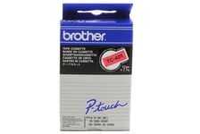 Brother P-Touch 500 Series Brother P-Touch Tape Sort på Rød 12mm (7.7m) TC-401 (Kan sendes i brev) 50142200