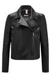 BOSS Women's C_saleli1 Leather Jacket, Black 1, XS