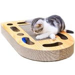 Cat Scratch Board Corrugated Cardboard Scratching Toy Orbit Cat Furniture Scratching Post with Catnip,Natural