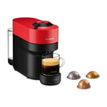 Krups Nespresso YY4888FD Vertuo Pop Rouge Machine a café capsules, Cafetiere compacte, 4 tailles de tasses, Expresso, Bluetooth