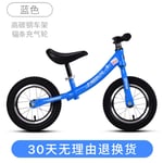 cuzona Children's balance car without foot scooter 1-2-3-6 years old bicycle child baby sliding yo car-Blue [High Carbon Steel Inflatable Wheel]