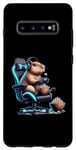 Coque pour Galaxy S10+ Capybara Popcorn Animal Manette de jeu Casque Gamer