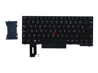 Lite-On - Ersättningstangentbord För Bärbar Dator - Med Trackpoint, Ultranav - Azerty - Fransk - Svart - För Thinkpad E480  E490  L380  L390  L480  T480s  T490