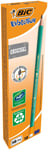 BIC Ecolutions Evolution 655 HB Pencil with Eraser (Pack of 12), Green With eras