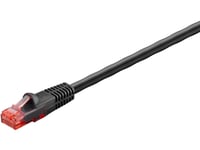 Wentronic Goobay - Patchkabel - Rj-45 (M) Till Rj-45 (M) - 10 M - Utp - Cat 6 - Skärmad, Utomhus, Robust - Svart (55432)