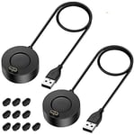 Charger Cable for Garmin Vivoactive 4, Ancable 2 Pack Garmin Charger for Vivoactive 3/4/4S/ Music, Fenix 5/5 Plus/5S/5X, Fenix 6/6S/6X/6 Pro, Forerunner 45/945/245 with 10Pcs Black Dust Plug