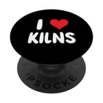 I Love Kilns – Cœur – Roue de poterie en argile PopSockets PopGrip Interchangeable
