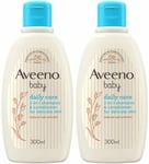 Pack of 2 Aveeno Baby Daily Care 2-In-1 Shampoo and Conditioner, 2x 300 ml