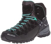 Salewa WS Alp Trainer Mid Gore-TEX Chaussures de Randonnée Hautes, Black Out/Agata, 43 EU