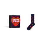Happy socks Strumpor Heart Sock Gift Box Marin mönstrad bomull Strl 36/40