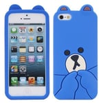 Apple Baby Bear (blå) Iphone 5 & 5s Silikonskal