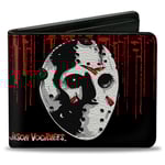Buckle Down Mixte Adulte Wallet Jason Voorhees Jason Mask4 + Friday The 13th Blood SP Portefeuille à 2 Plis, Multicolore, Taille Unique