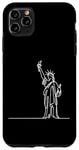 Coque pour iPhone 11 Pro Max One Line Art Dessin Lady Liberty