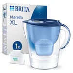 BRITA Marella XL Water Filter Jug Blue (3.5L) incl. 1x MAXTRA PRO All-in-1 cartridge - large-volume jug with digital LTI and Flip-Lid - now in sustainable Smart Box packaging