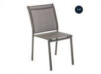 HESPERIDE Lot de 4 chaises jardin en aluminium empilables Essentia - Hespéride