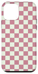 iPhone 12 mini Purple and White Checkered Checker Checkerboard Classic Case