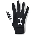 Under Armour Men UA Field Player's Glove 2., Robust Fingerless Gloves for Protection and Grip, Breathable Gym Gloves with Elasticated Cuff, ColdGear® Infrared Weight Lifting Gloves in Black/White
