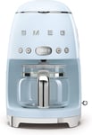 Smeg DCF02PBUK Drip Coffee Machine, Auto-Start Mode, Reuseable Filter, Digital D