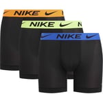 Nike Boxershorts Dri-fit Advanced Micro 3-pack - Svart/hyper Royal/neon/orange, storlek X-Small