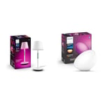 Philips White and Color Ambiance, lampe à poser portable Hue Go Portable, compatible Bluetooth & Go Lampe portable connectée White and Color Compatible Bluetooth, fonctionne avec Alexa