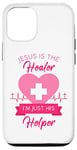 iPhone 13 Pro Christian Nurse Women’s Jesus The Healer Gospel Graphic RN Case