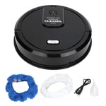 eecoo Robot Vacuum Cleaner, Automotive Sweeper Household Wet and Dry Cleaning Robot Vacuum Cleaner Rechargeable Sweeping Machine, for Pets, Hard Floors and Medium-sized Carpets(25 * 6.5 * 25-black)