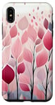 Coque pour iPhone XS Max Rose Hiver Feuilles Moderne Aquarelle Art Abstrait