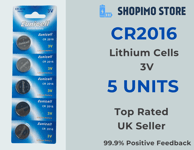 5 x CR2016 2016 3V Battery Button Coin Cell Batteries  DL2016 LM2016 Long Life