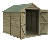Forest Garden 4Life Overlap Pressure Treated Apex Shed - 8 x 6ft