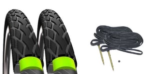 2 Dekk + 2 Slanger Schwalbe Marathon Greenguard 700x23