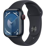 Apple Watch Series 9 GPS + Cellular 41mm Midnight Aluminium Case (S/M)
