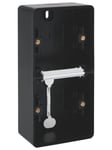 Niko-Servodan Splashproof double vertical surface-mounting box with two single flexible inputs for mounting two functions black