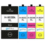 4 Ink Cartridges (Set) for HP Officejet 6950 & Pro 6960, 6970, 6975 All-Ink-One