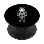 Spaceman Spray de peinture Bleu roi astronaute Gamer PopSockets PopGrip Interchangeable