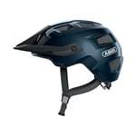 ABUS Casque MTB MoTrip - casque de vélo robuste avec visière réglable en hauteur pour VTT - ajustement individuel - unisexe - bleu brillant, S