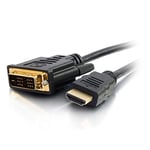 C2G 82029 1M HDMI to DVI-D High Speed Digital Video Cable, Monitor Adapter Cable, Full 1080p HD Suitable for PS4, Raspberry Pi, Roku, Xbox One, Blue Ray, DVD, Dell Docking Stations and More